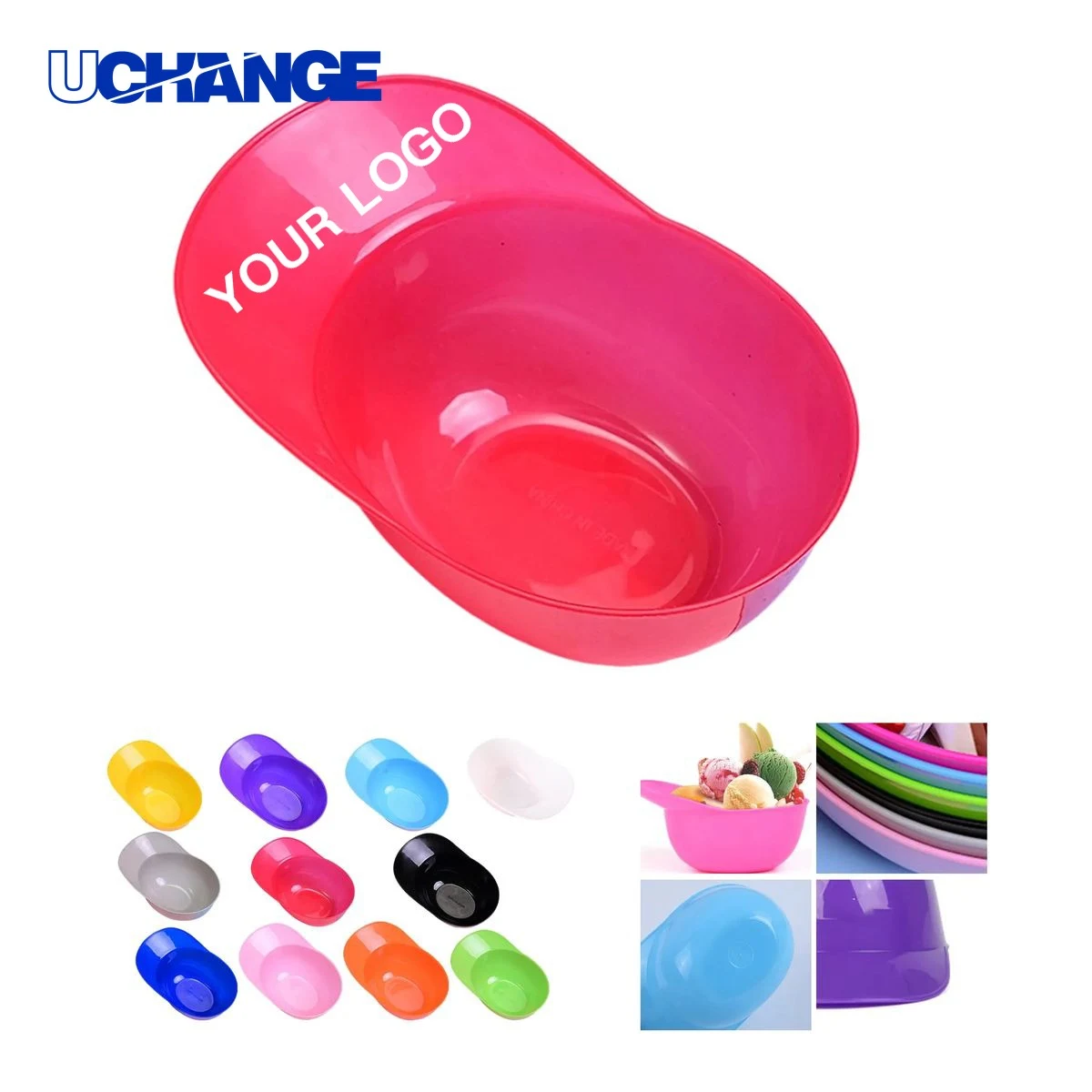 Baseball Cap Shaped Dessert Bowl Container in Polypropylene Plastic 1