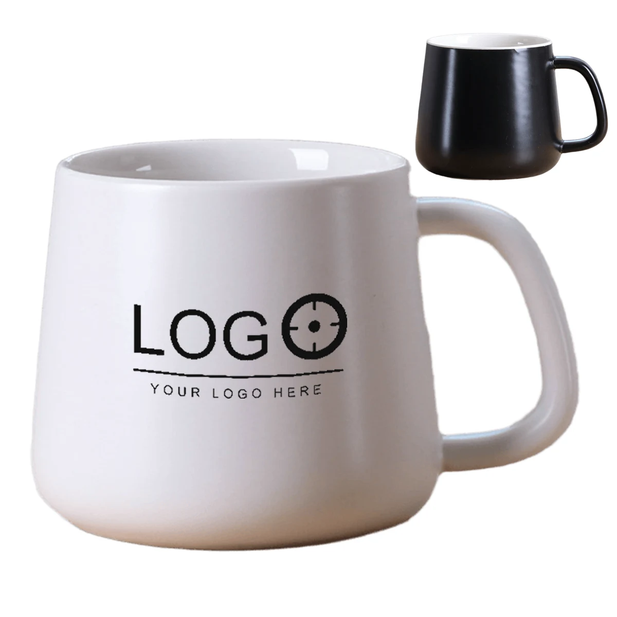 12 oz Ceramic Mug with Lid and Spoon 1