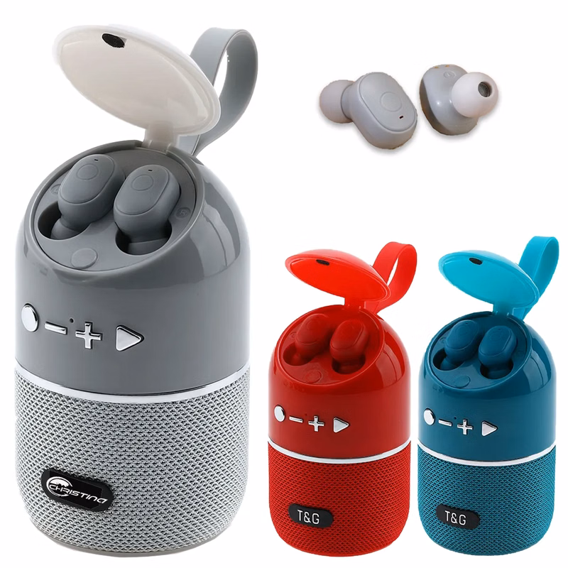 Portable Bluetooth Speaker With Wireless Sports Headphone