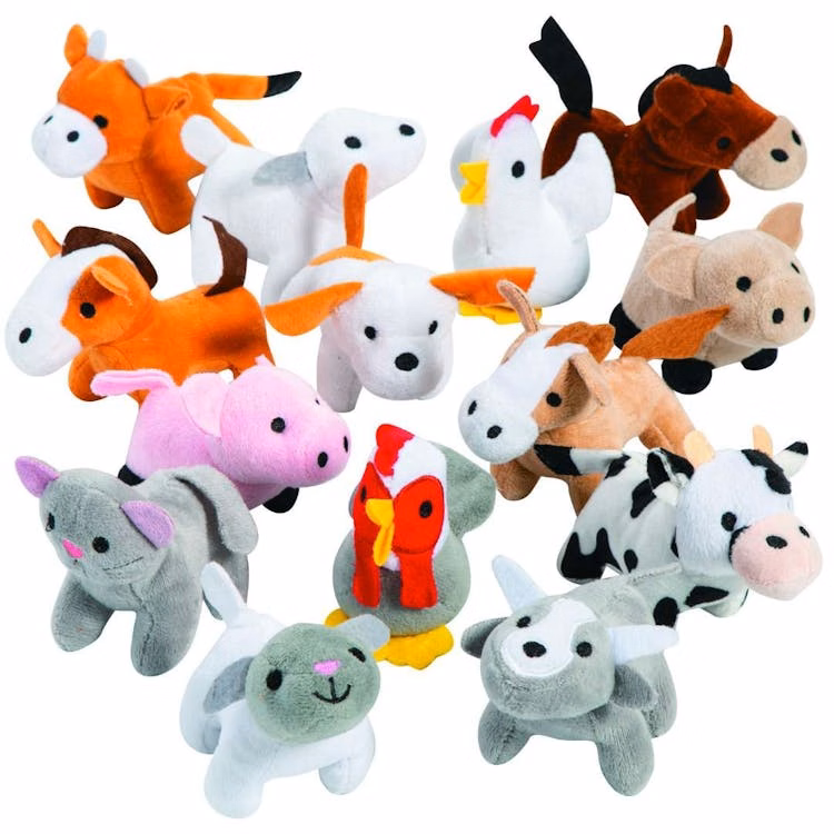 Mini Farm Stuffed Animals 3.5" - Assorted