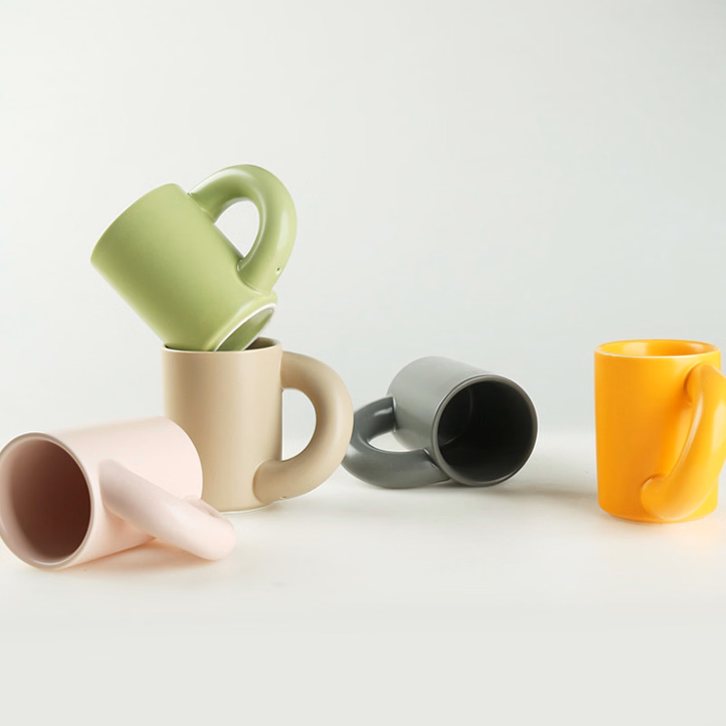 Crooked Handle Ceramic Mug