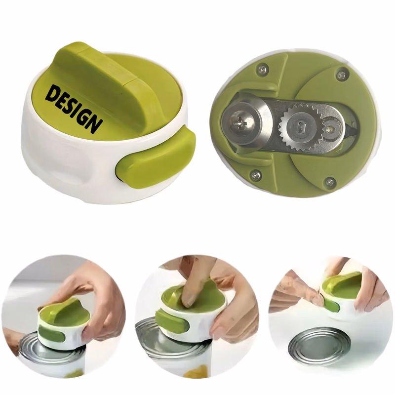 Versatile Manual Can Opener With Gear Drive
