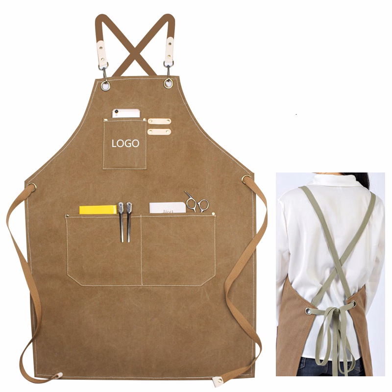 Canvas Adjustable Apron With Pockets