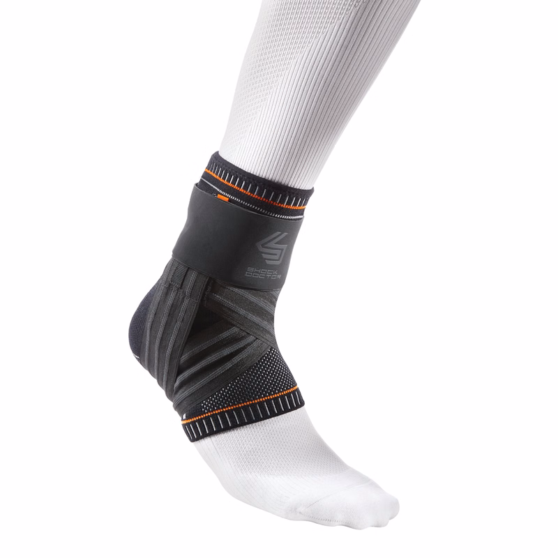 Ultra Knit Ankle Brace w/Figure 6 Strap & Stays Blk