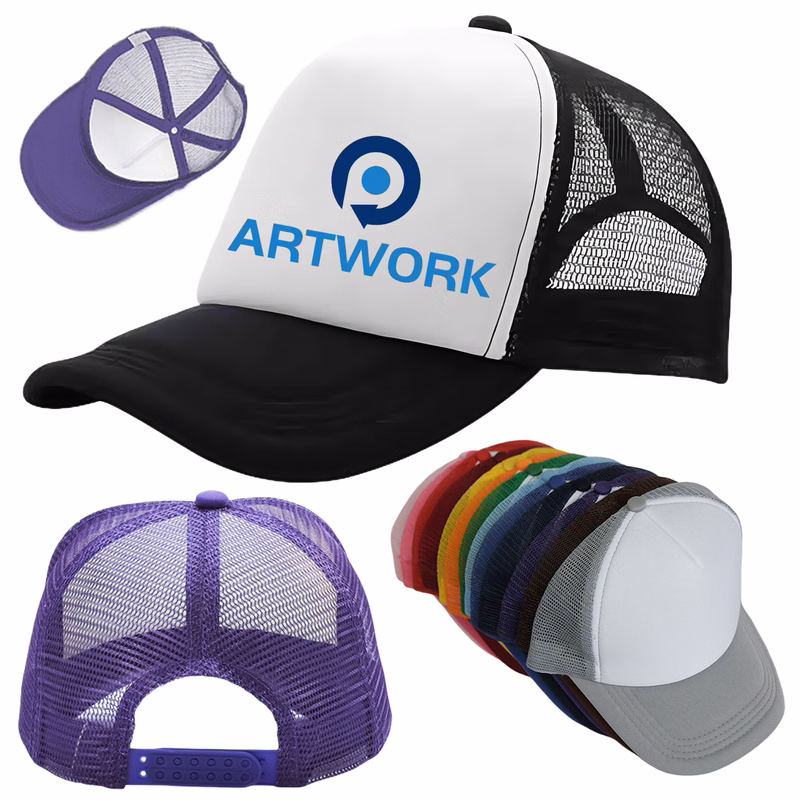 Adjustable Foam 5 Panel Trucker Hat