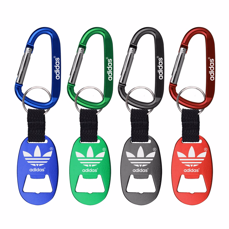 Jumbo Size Oval Shape Bottle Opener with Strap & Carabiner