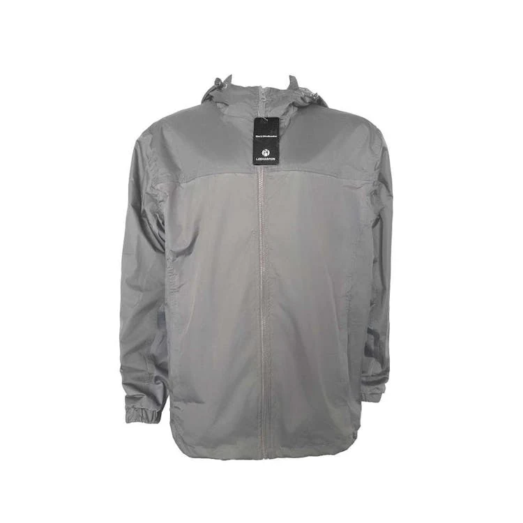 Men's Waterproof Full Zip Raincoats - Size XL Gray 1