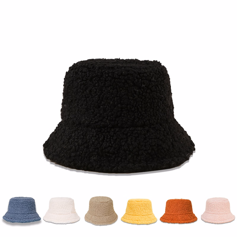 Autumn Winter Faux Fur Bucket Hat