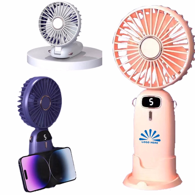 Mobile Phone Holder Rechargeable Hand Held Portable Fans