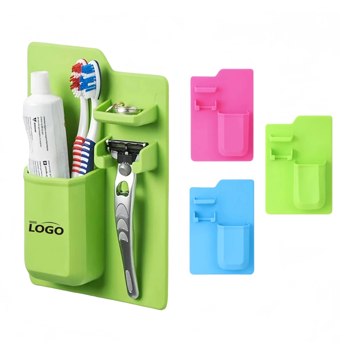 Adhesive Bathroom Silicone Toothbrush Holde 1
