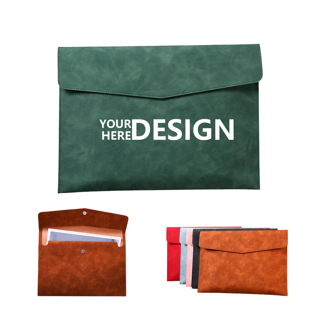 Customizable Faux Leather Document Bag 1