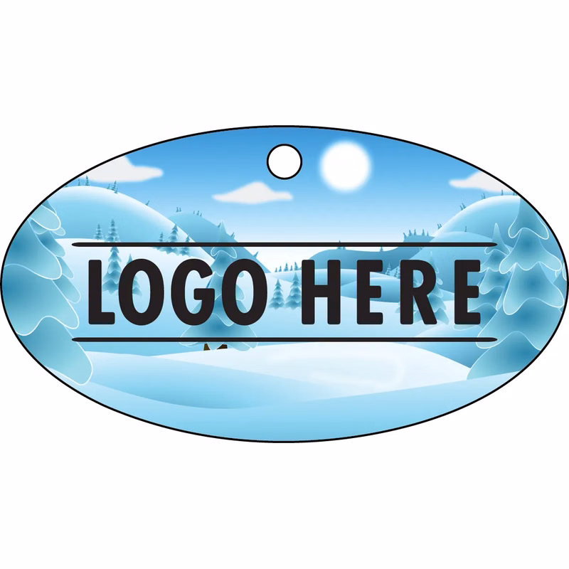 1/4" Recycled Wood Ornaments-Oval Scene