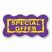 Foil/Embossed Wavy Rectangle Label - Die Cut