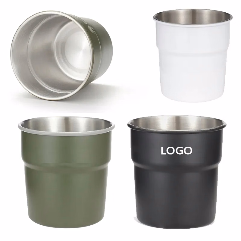 10OZ Stainless Steel Camping Cups