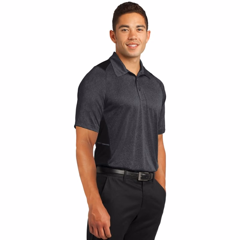 Sport-Tek Heather Colorblock Contender Polo.