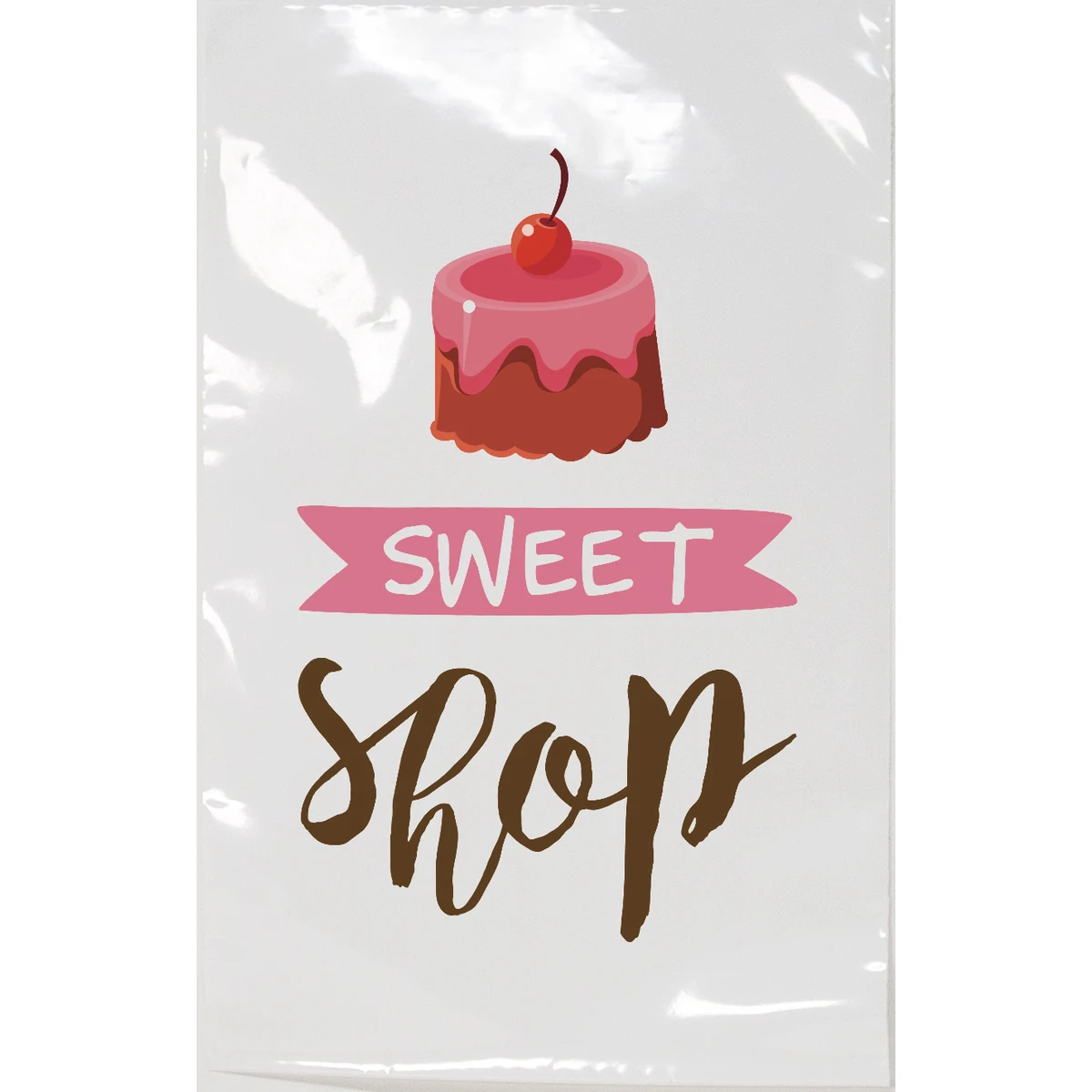 Digital Full Color 1-Sided White Open-Ended Plastic Bag (6" x 9") 1