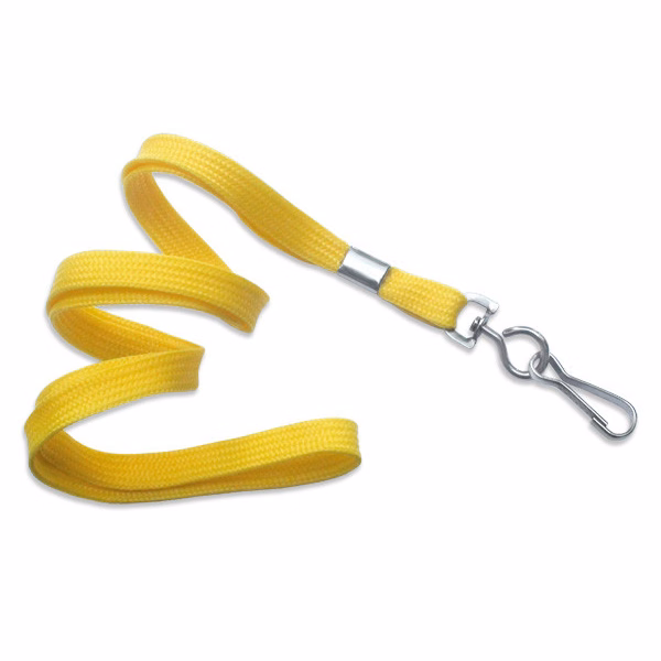 3/8" Blank Lanyard w/Swivel Hook (Yellow)