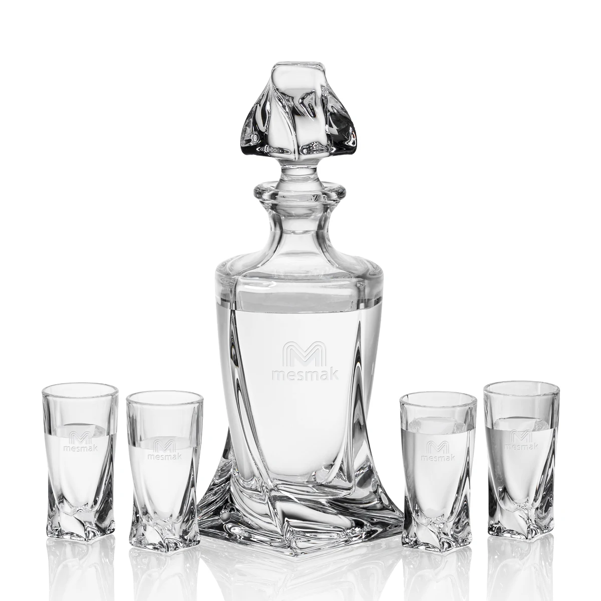 Oasis Shot Decanter Set, custom bottle opener with logo imprint 1