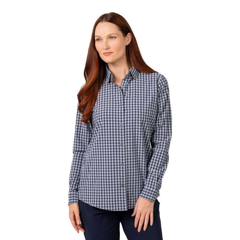 Storm Creek Women's Influencer 4-Way Stretch Gingham Woven Shirt