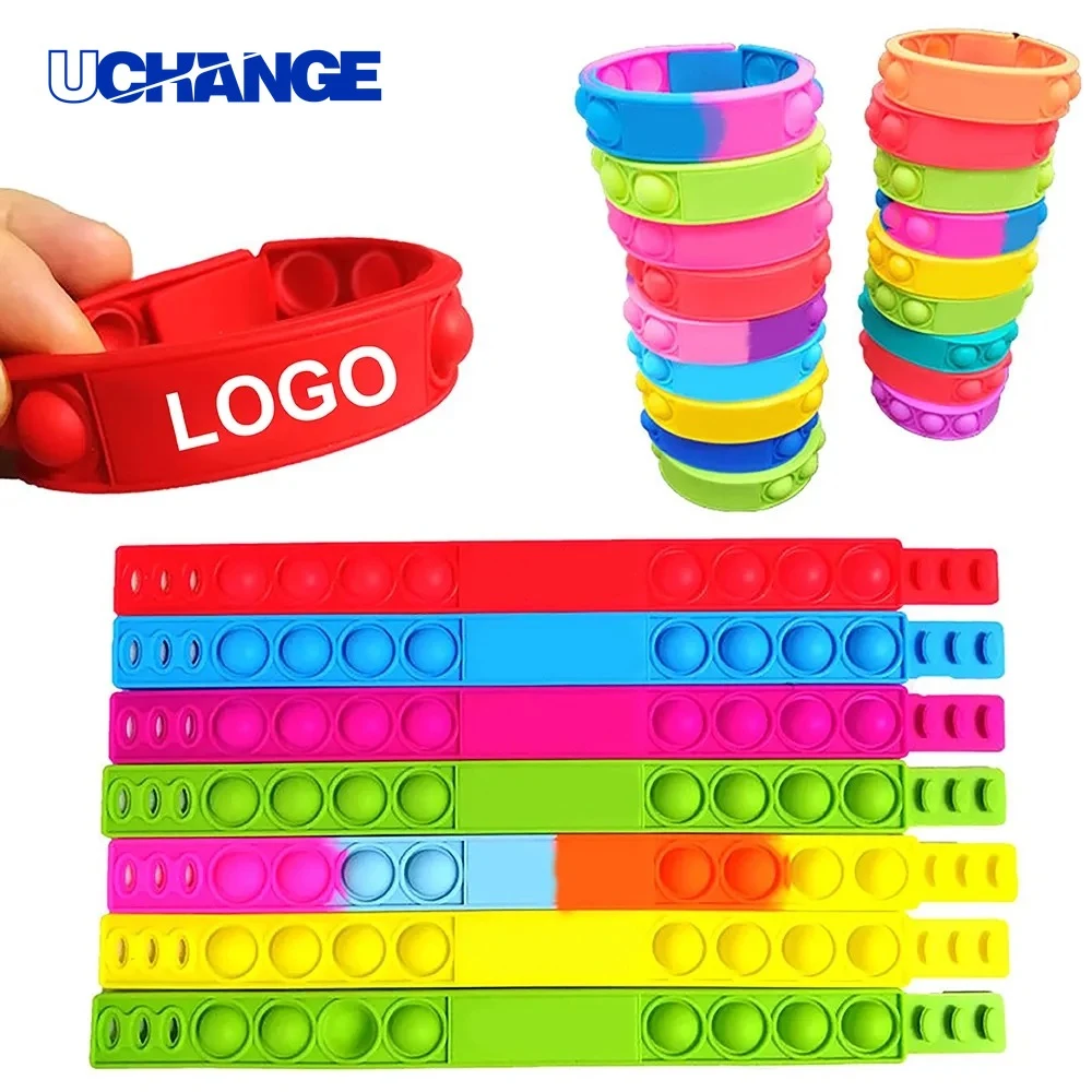 Silicone Push Pop Bracelet Fidget Toy Sensory Stress Reliever for Kids & Adults 1