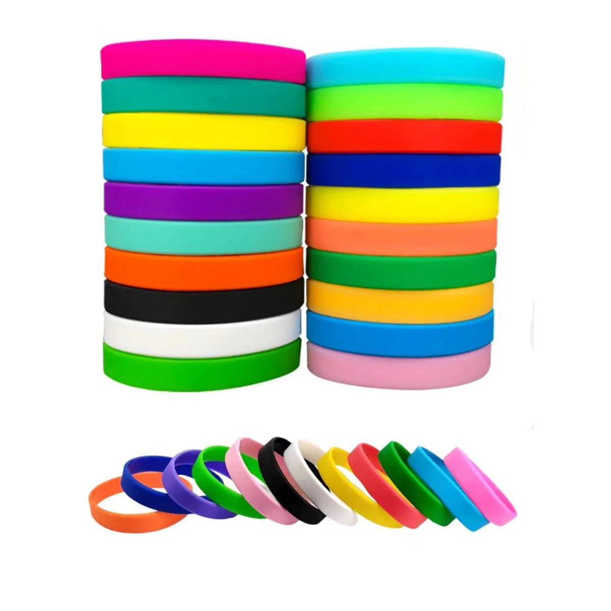 Colorful Custom Printed Silicone Wristbands 1
