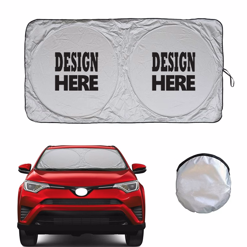 Silver-Coated Windshield Sunshade