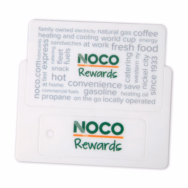 Plastic Card with Key Tag and Magstripe