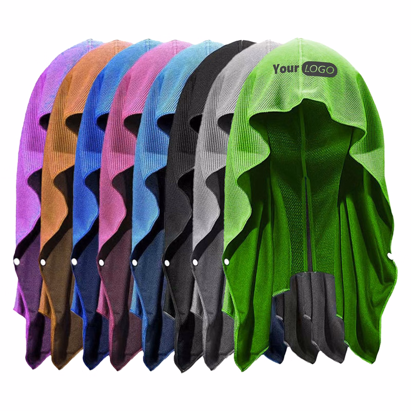 Microfiber Cloth Cooling Hoodie Towel With Custom Logo