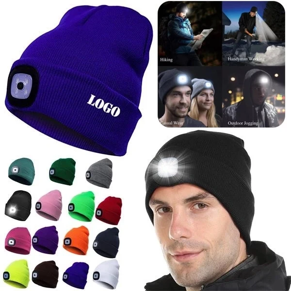 Beanie Hat With LED Light 1