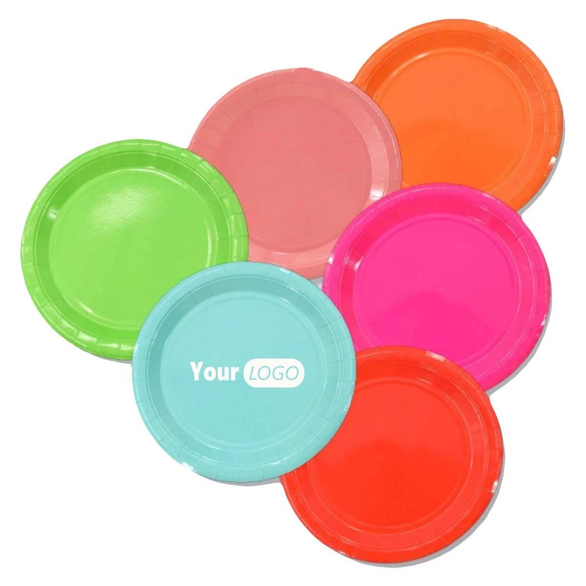 9 Inch Disposable Colorful Paper Plates for Events & Parties 1