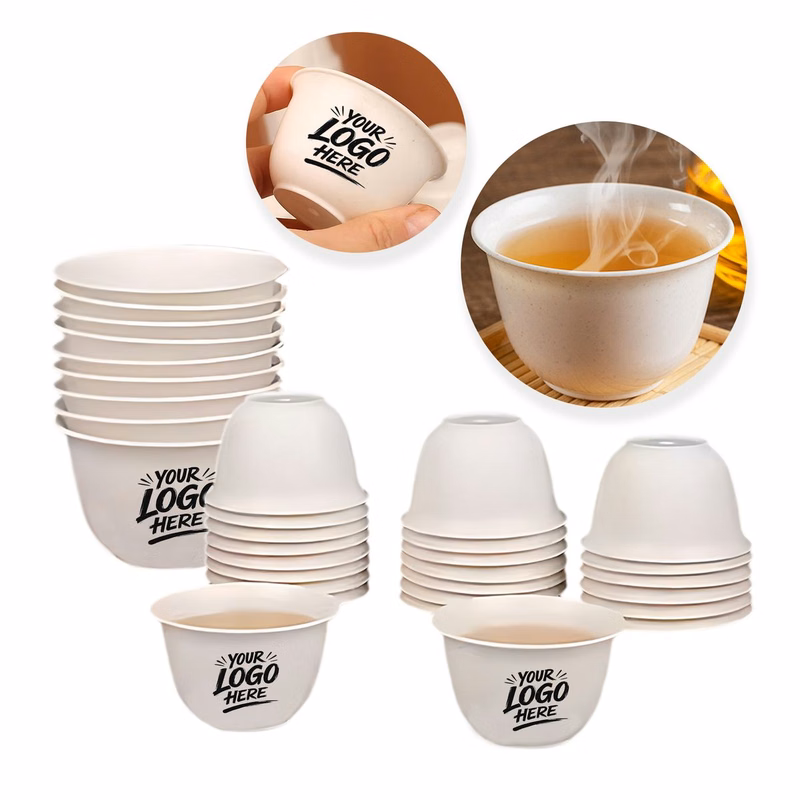 2oz Eco Rice Husk Mini Tea Vessel Compostable Cup
