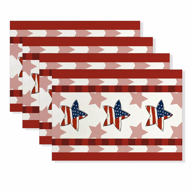 Custom Patriotic Independence Day Table Mats