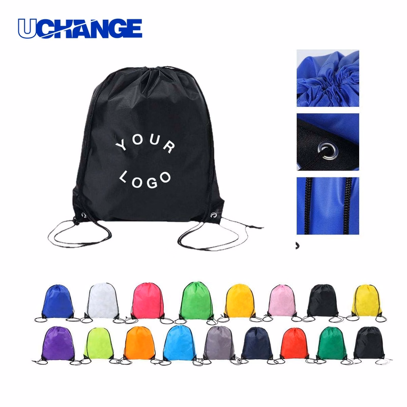 Polyester Drawstring Backpack for Gym and Travel
