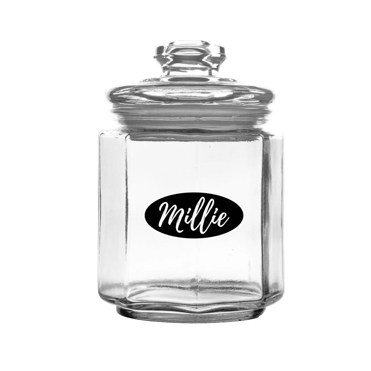 12oz Clear Glass Premium Quality Apothecary Jars/Bathroom 1