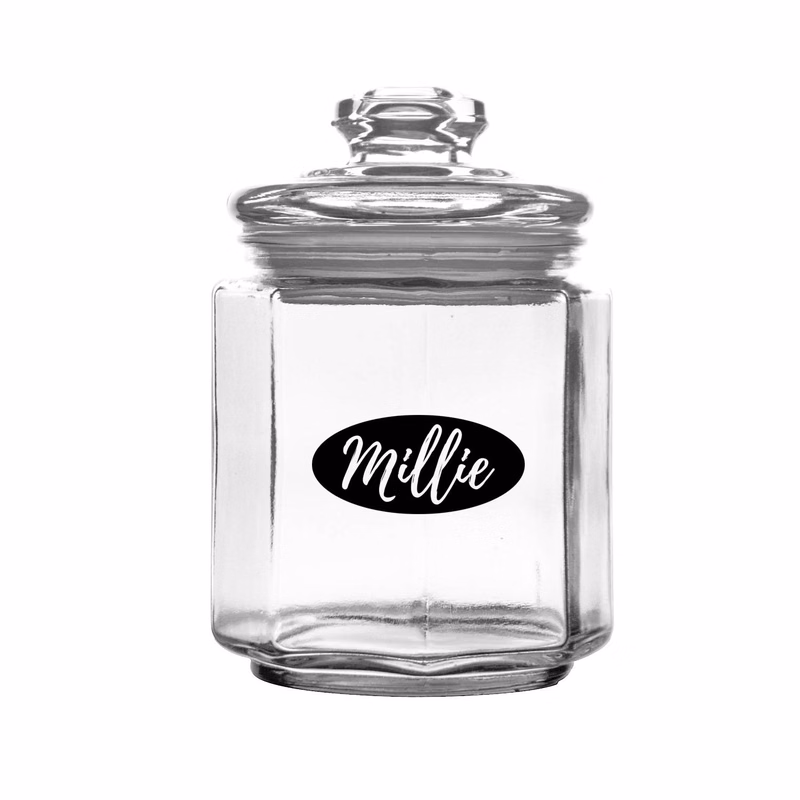 12oz Clear Glass Premium Quality Apothecary Jars/Bathroom