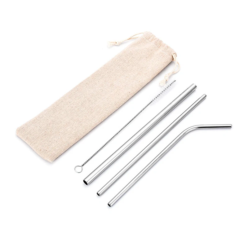 4 Stainless Steel Straw With Cleaning Brush 1