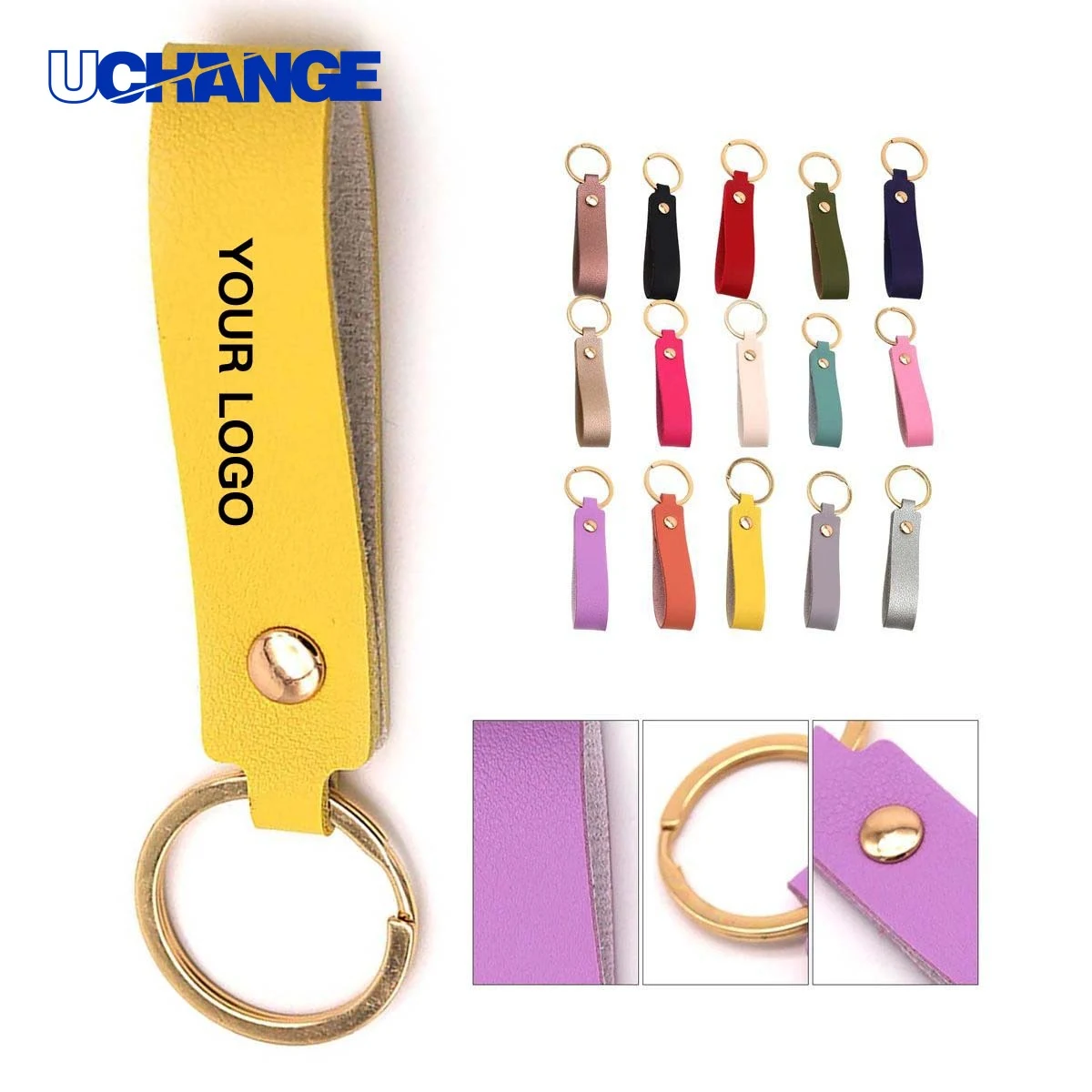 Leather Keychain Accessory for Car Home and Office Keys 1