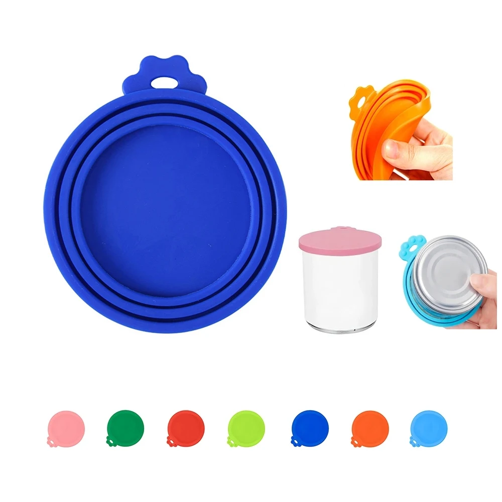 3-Step Silicone Pet Food Can Lids 1