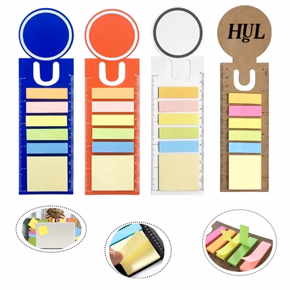 Eco Ruler Printed 5-color Sticky Flags NotesBooklet