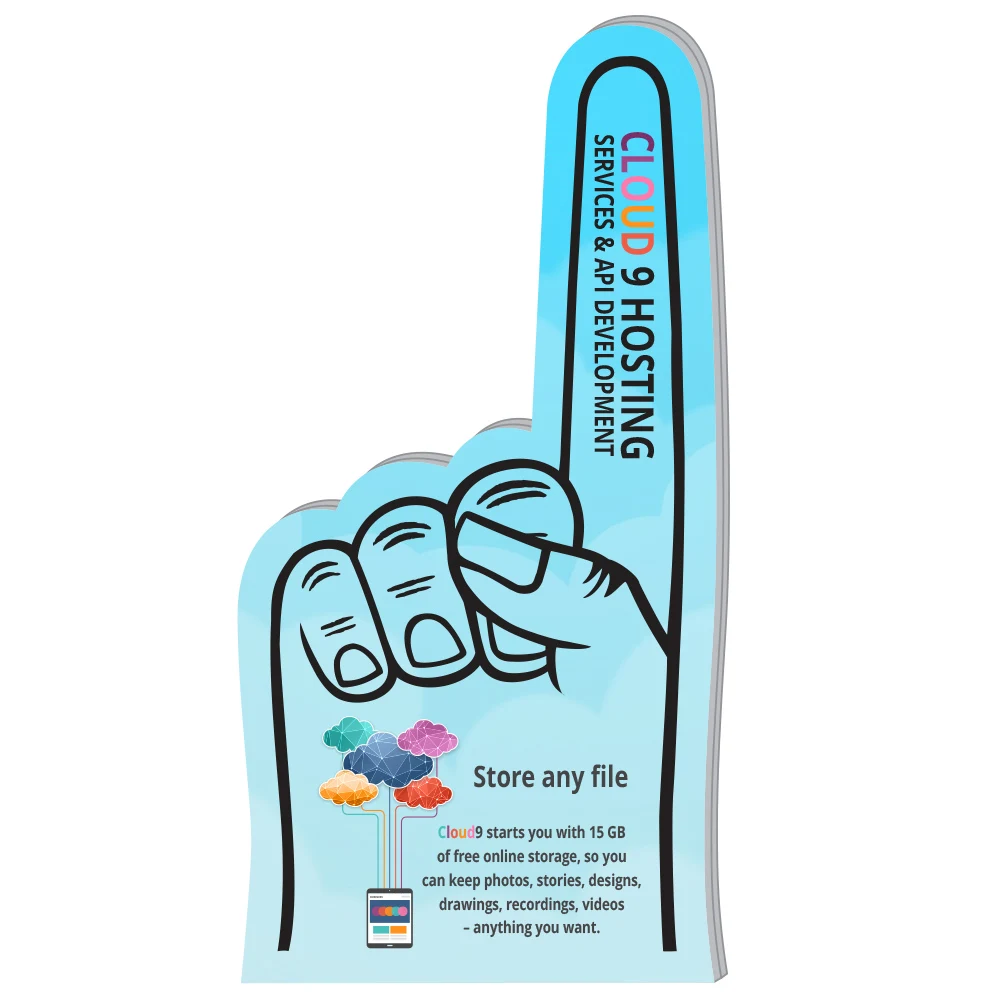 7.5" EVA Foam Hand Full Color 1