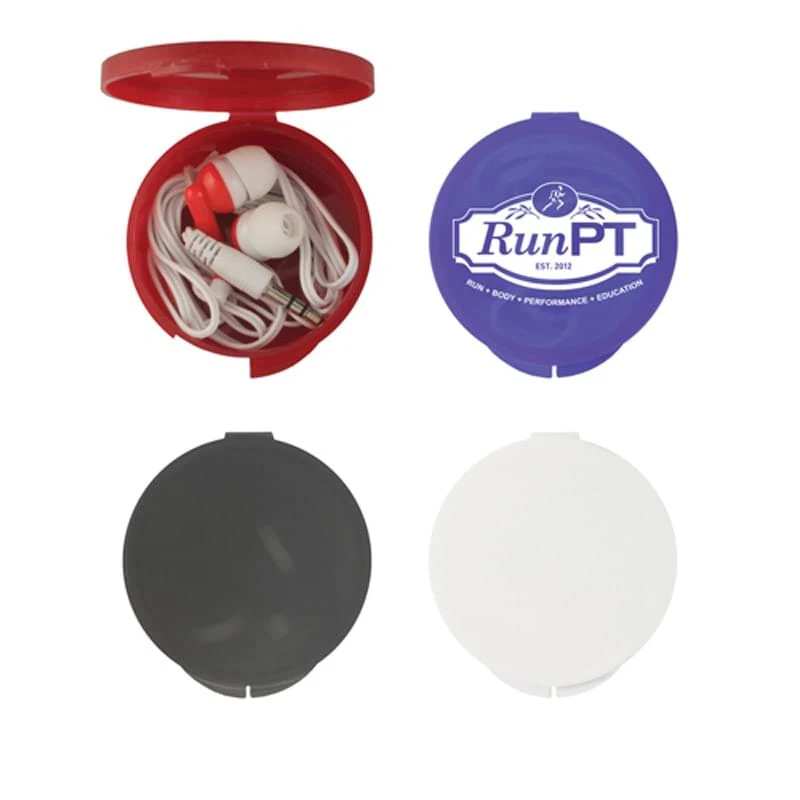 Earbuds In Round Case 1