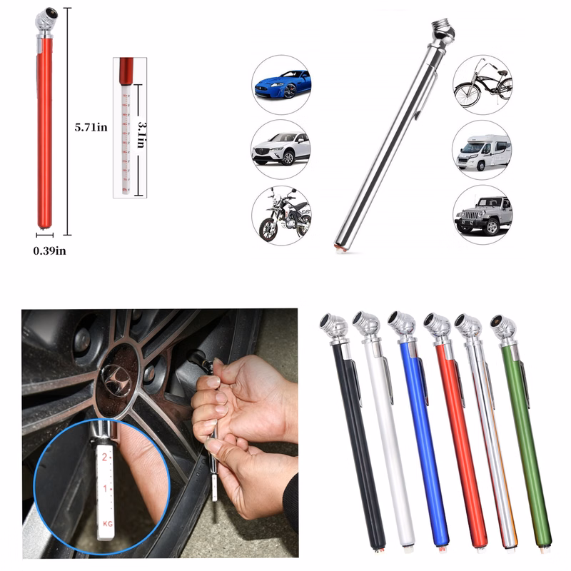 Customizable Colored Metal Tire Gauge