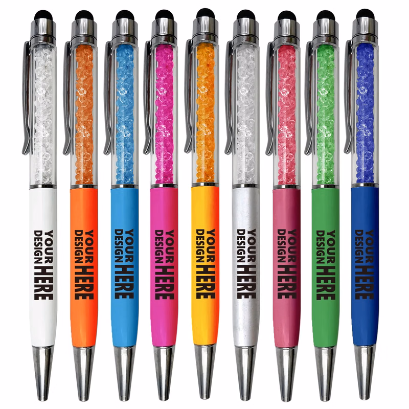Crystal Ballpoint Pen with Stylus