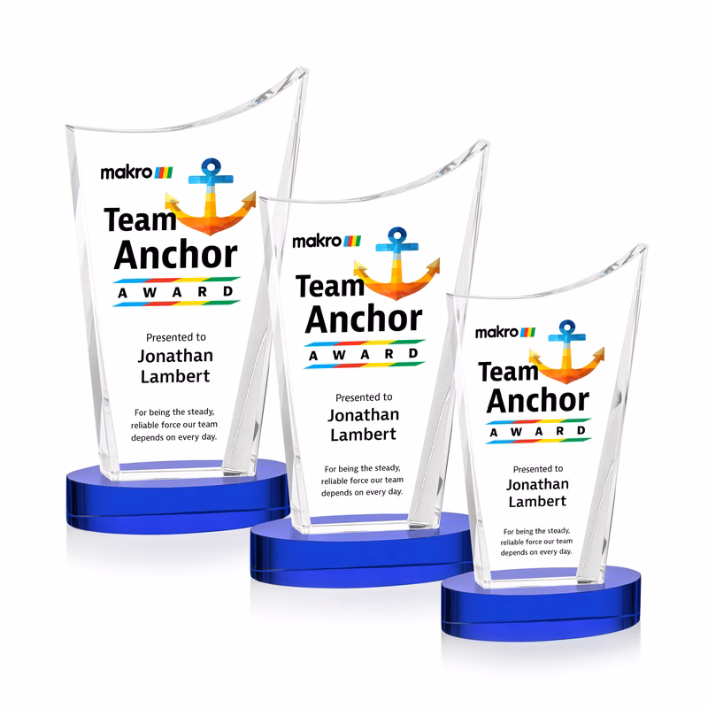 Burnett VividPrint™ Award on Alberton Base - Blue