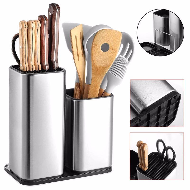 Stainless Steel Knife and Utensil Holder