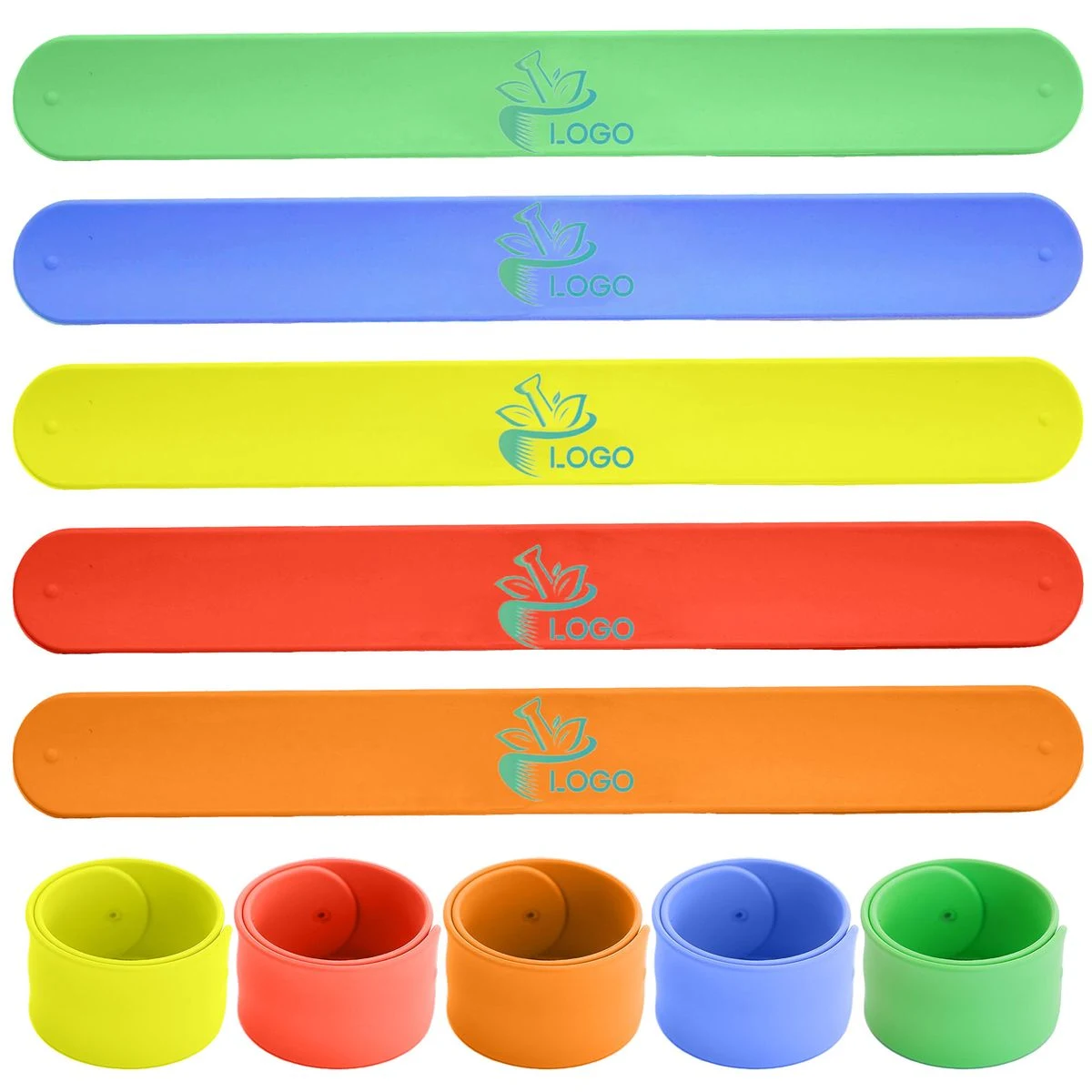Fun Silicone Slap Bracelets For Parties Events And Promotions MOQ 50 1