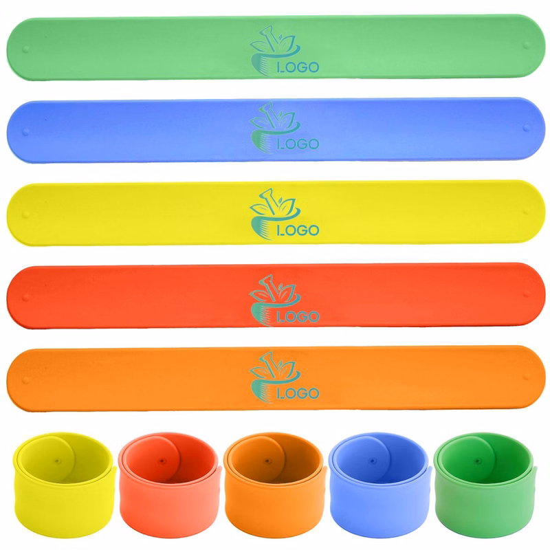 Fun Silicone Slap Bracelets For Parties Events And Promotions MOQ 50