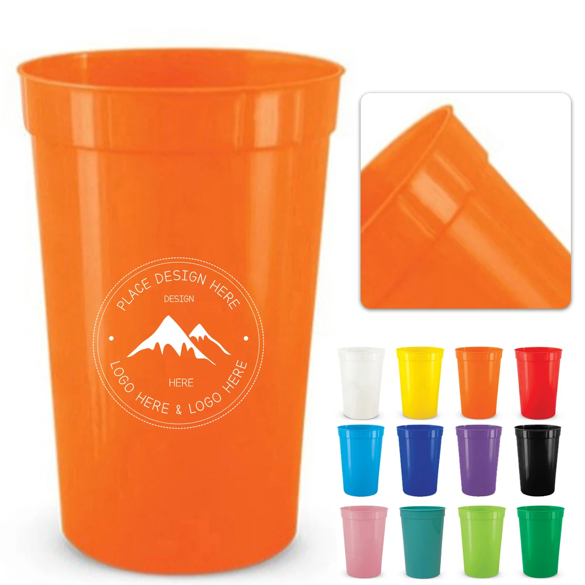 16 oz Vintage Reusable Plastic Stadium Cups 1