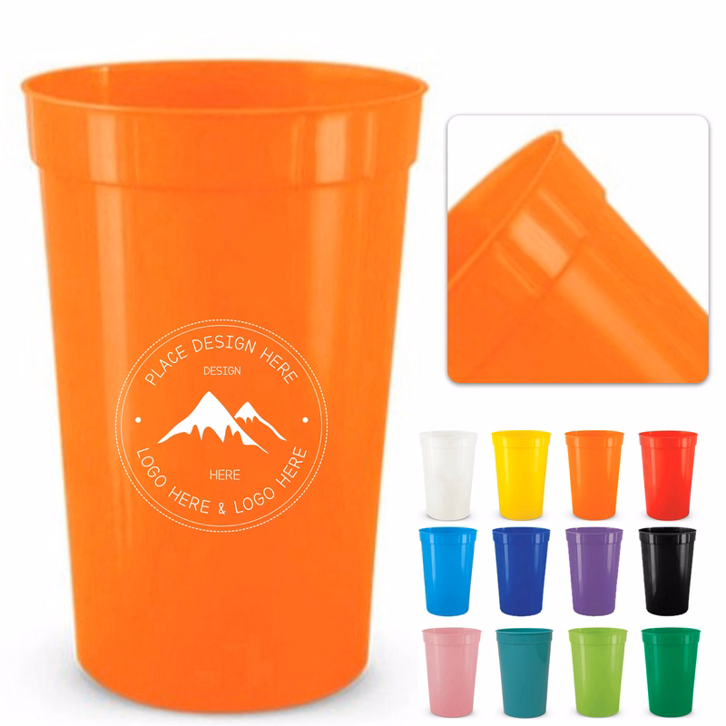 16 oz Vintage Reusable Plastic Stadium Cups
