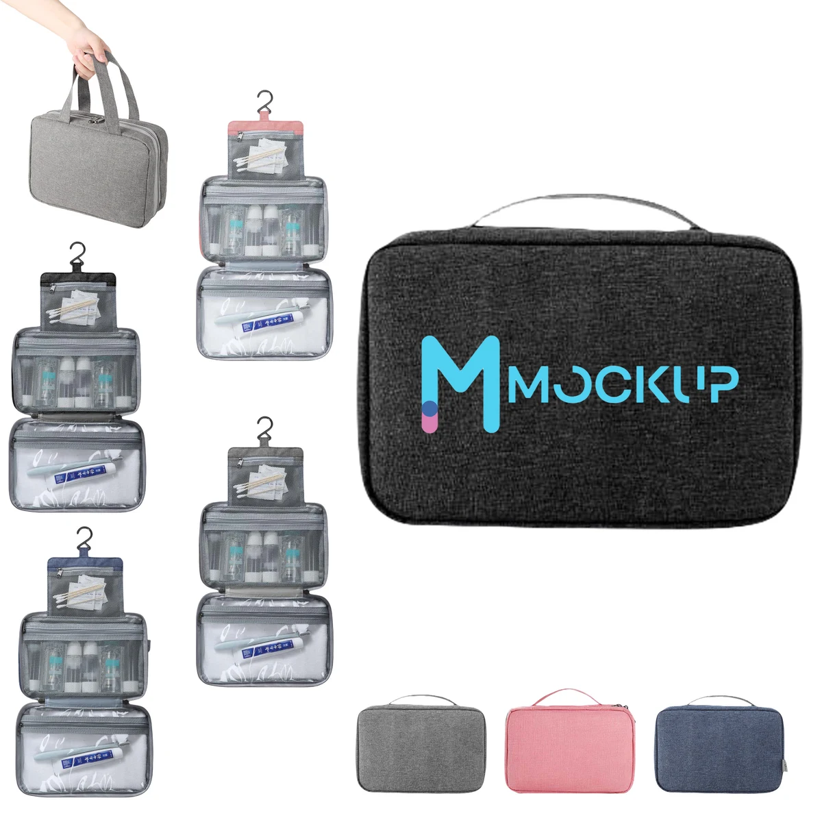 Travel Toiletry Bag with Hanging Hook 1